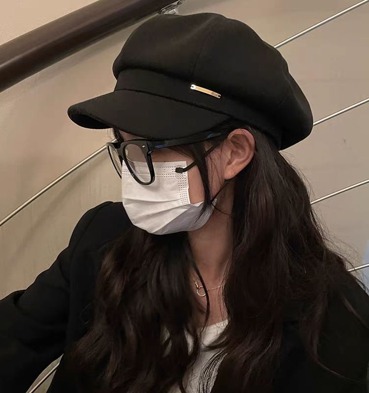 Wool Cap Newsboy Plain