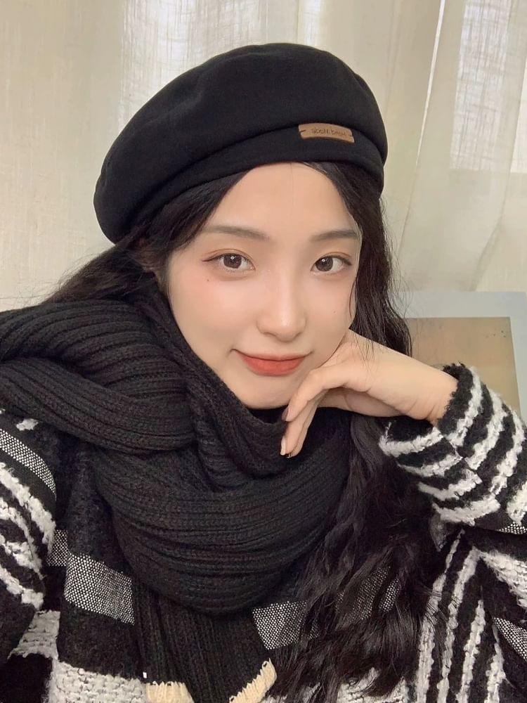 Wool Blend Plain Beret