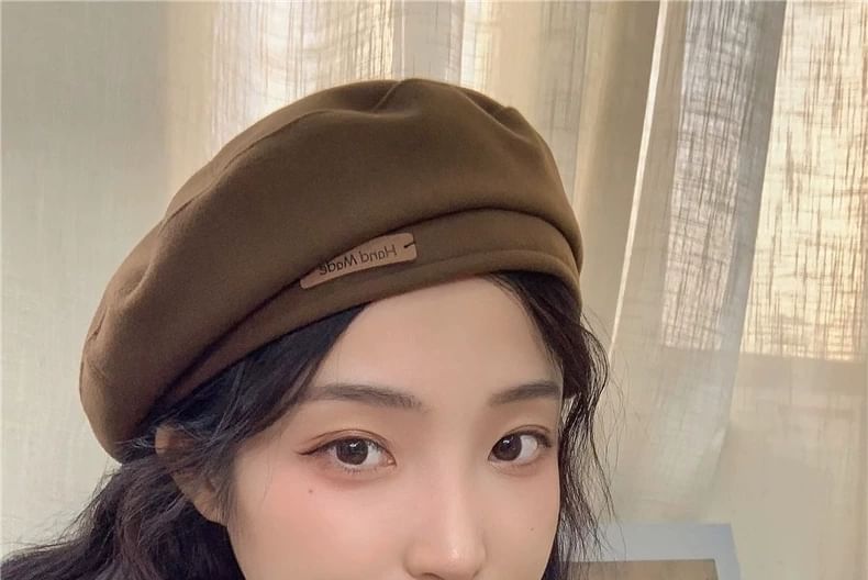 Wool Blend Plain Beret