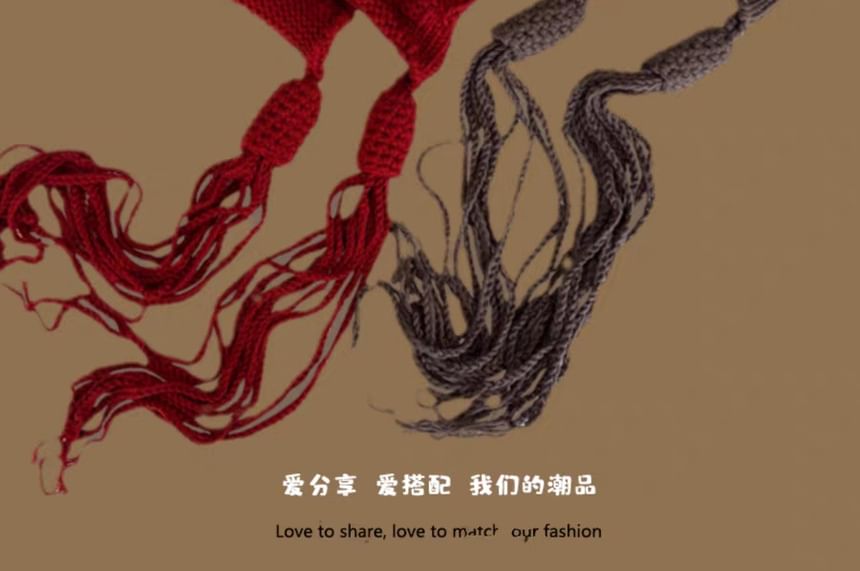 Color Beanie Block Tassel