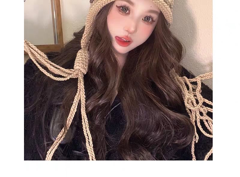 Color Beanie Block Tassel