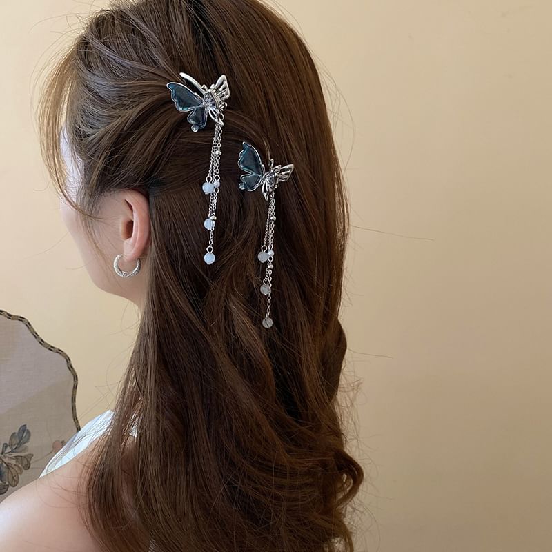 / Beaded Butterfly Clip Hair Set