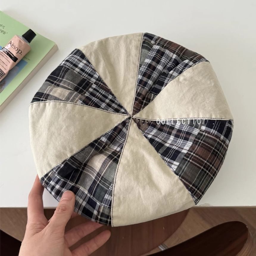 Plaid Beret Panel