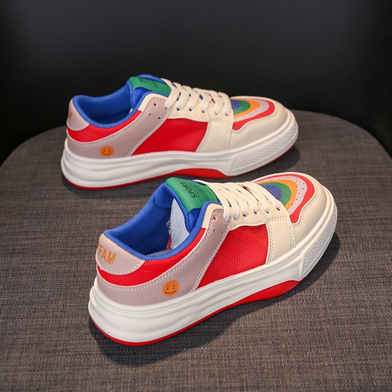 Sneakers Block Platform Color