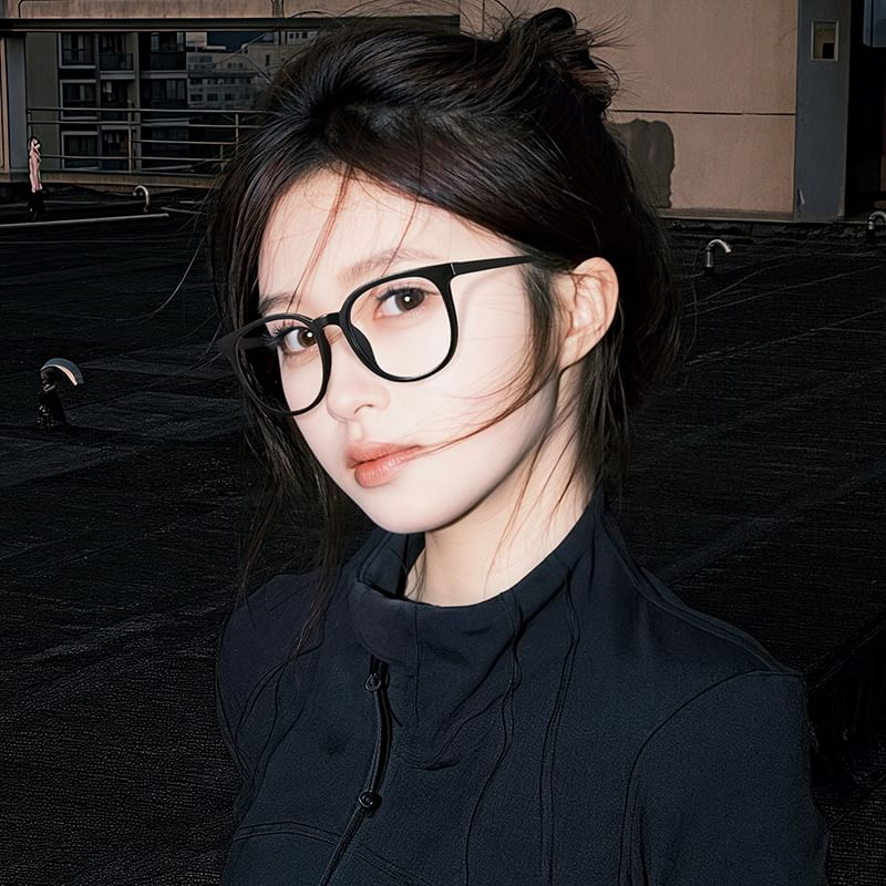 Round Blue Eyeglasses Light Blocking