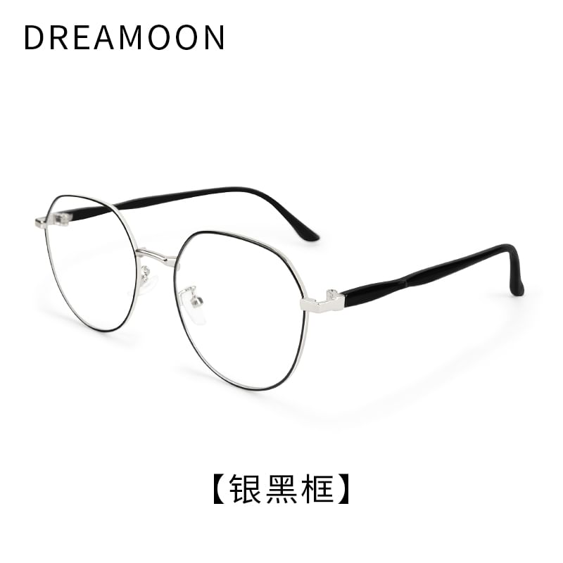 Metal Eyeglasses Round Blocking Frame Blue Light