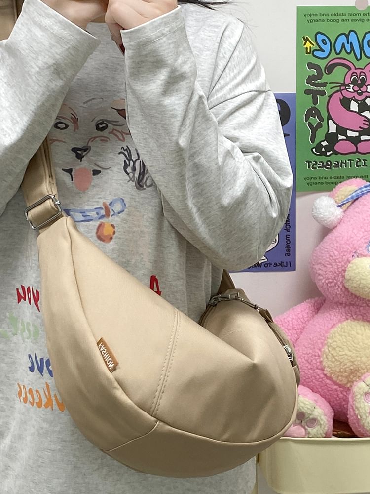 Zipper With Pouch Crossbody Coin Purse Plain