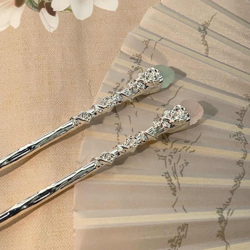 Alloy Gemstone Hair Stick Irregular Faux