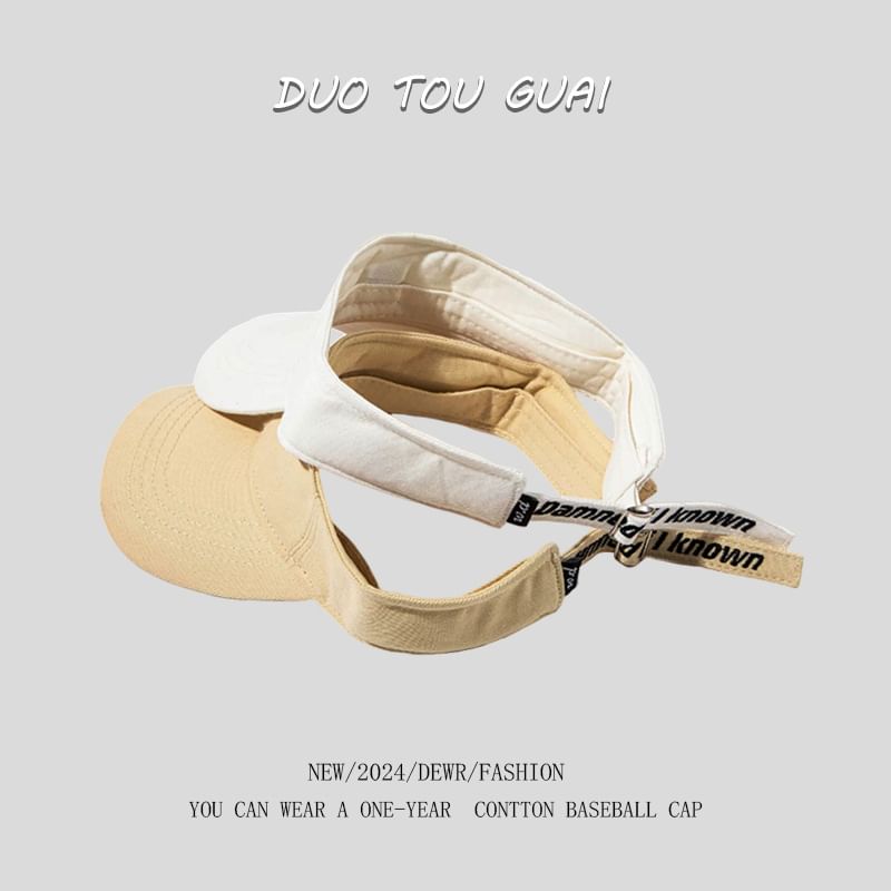 Visor Embroidered Letter Sun