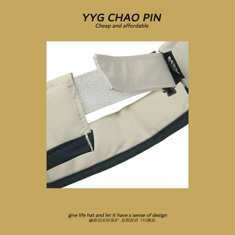 Embroidered Letter Visor Sun