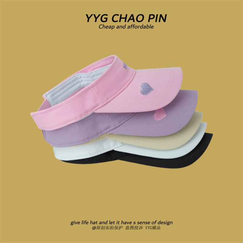 Embroidered Letter Sun Visor