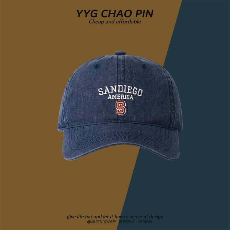 Letter Embroidered Baseball Cap