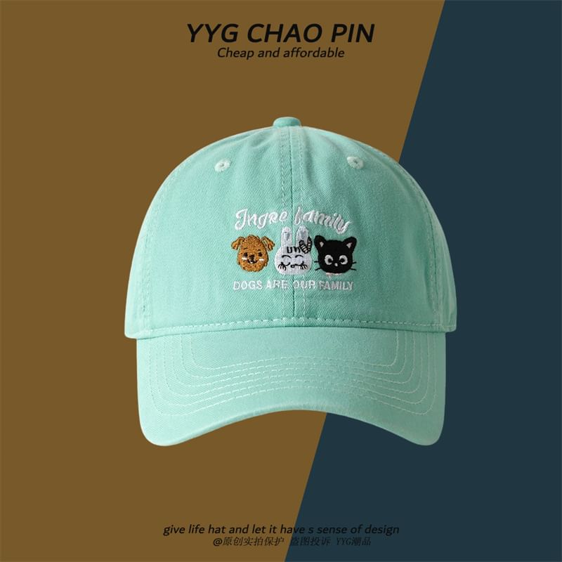 Embroidered Cap Baseball Cartoon