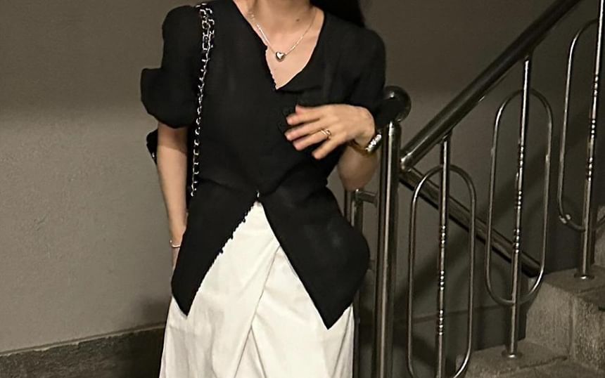 High-Rise Flowing A-Line Maxi Skirt in Solid Hue