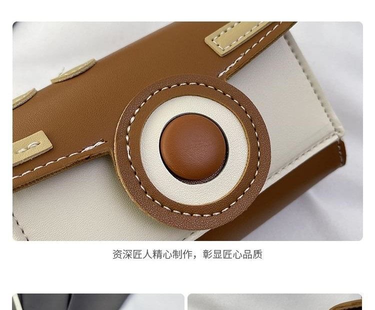 Color Block Flap Bag Crossbody Camera