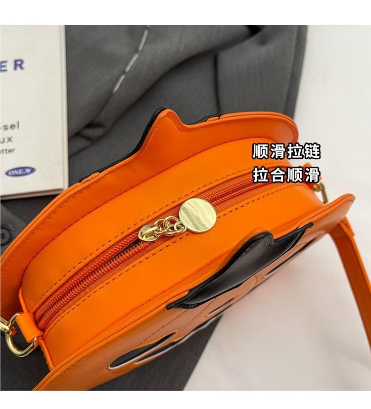 Leather Pumpkin Faux Bag Crossbody
