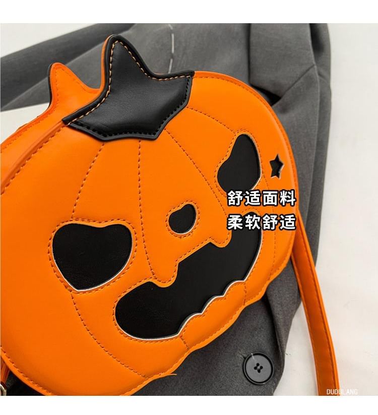 Leather Pumpkin Faux Bag Crossbody