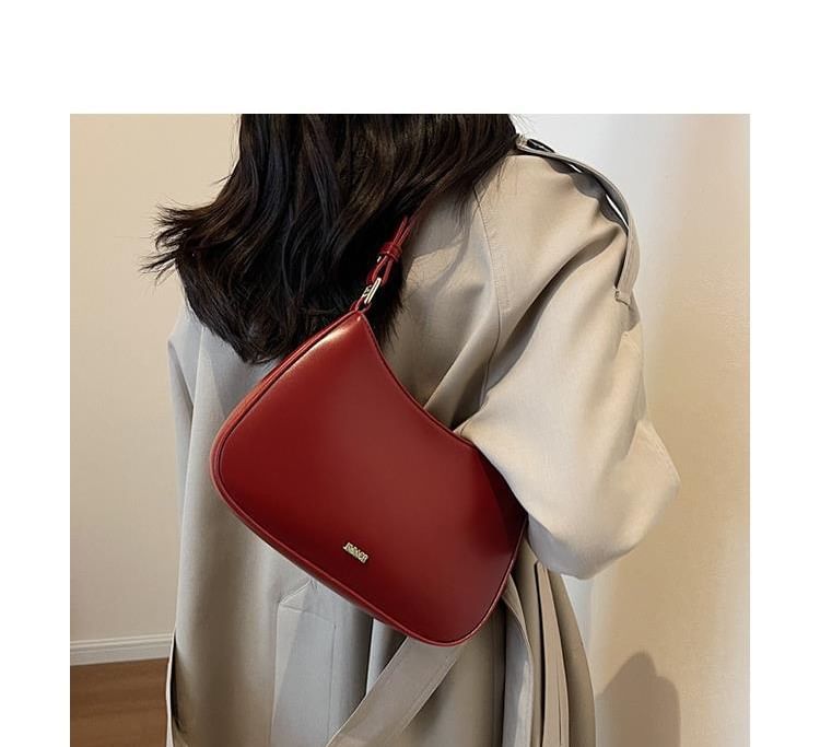 Bag Leather Faux Plain Shoulder