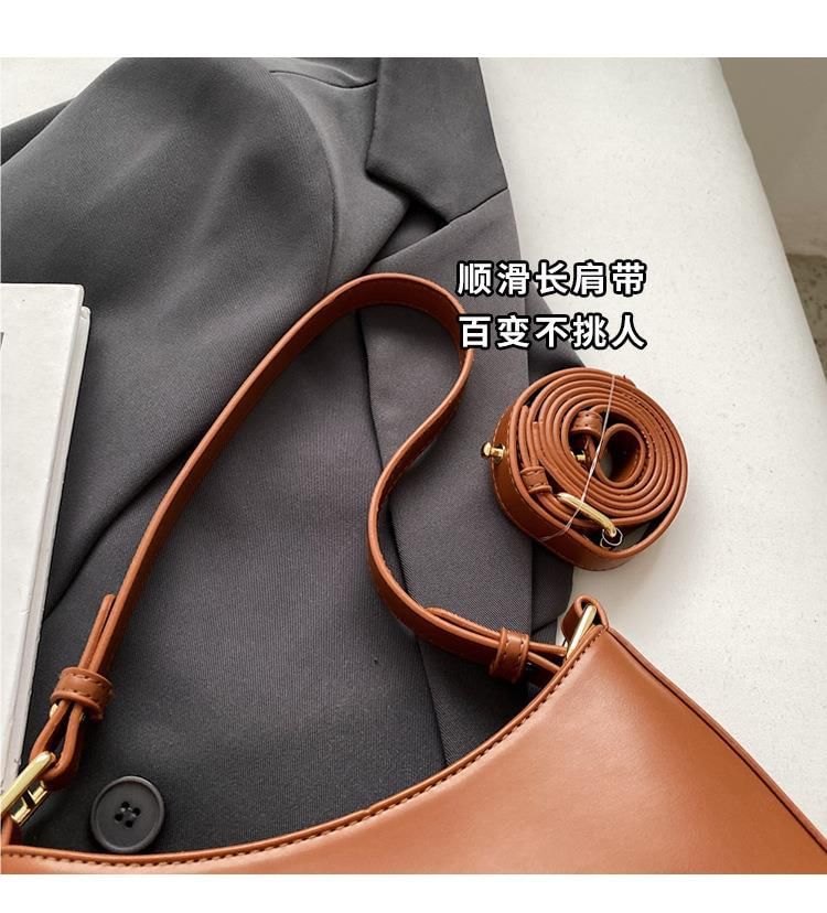 Bag Leather Faux Plain Shoulder