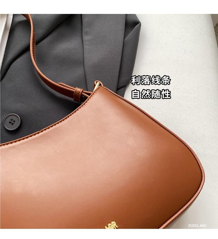 Bag Leather Faux Plain Shoulder