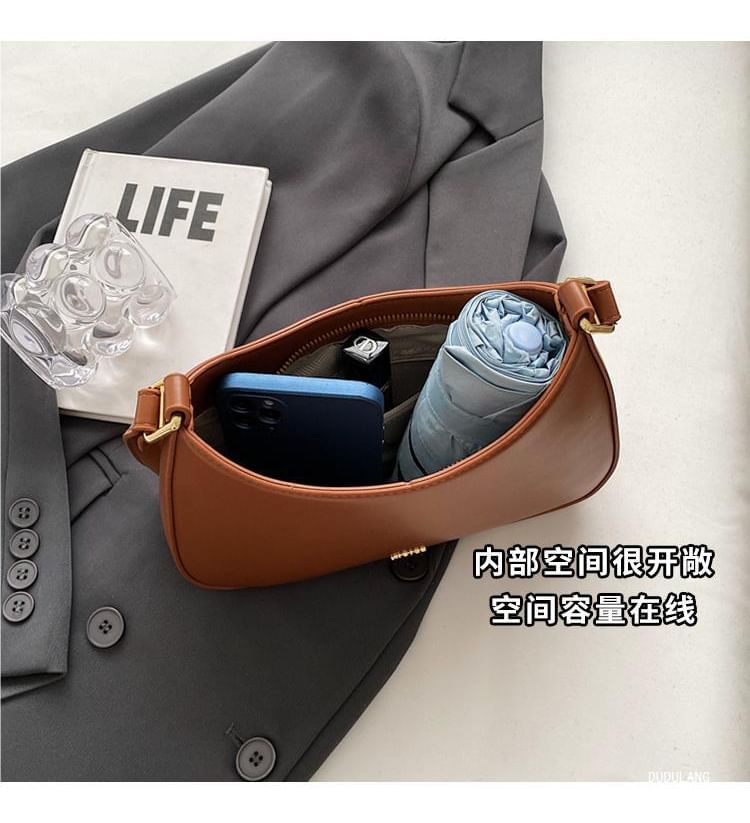 Bag Leather Faux Plain Shoulder