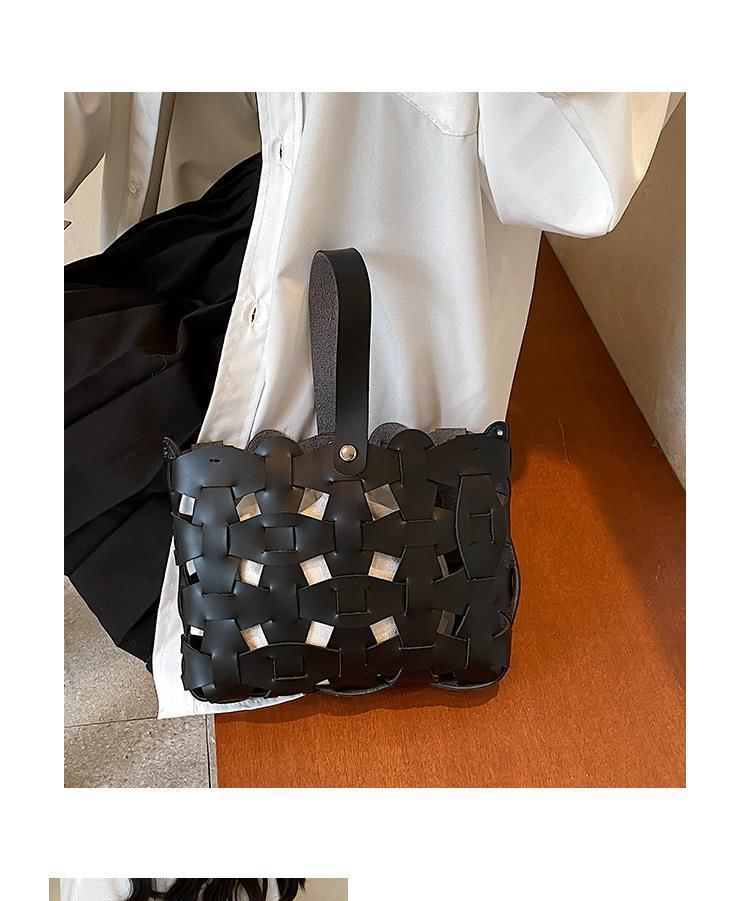 Cutout Bag Bucket Woven