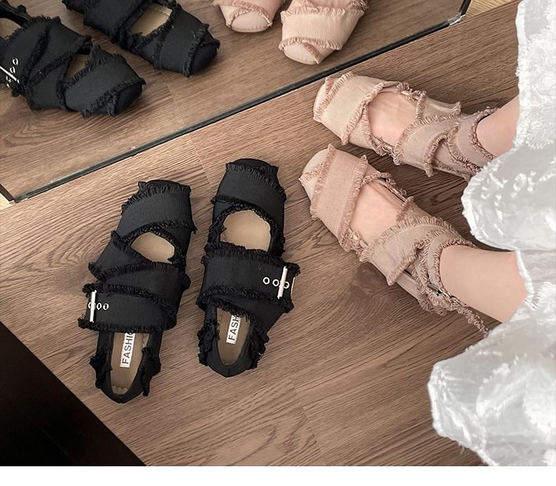 Flats Buckled Ballet Plain