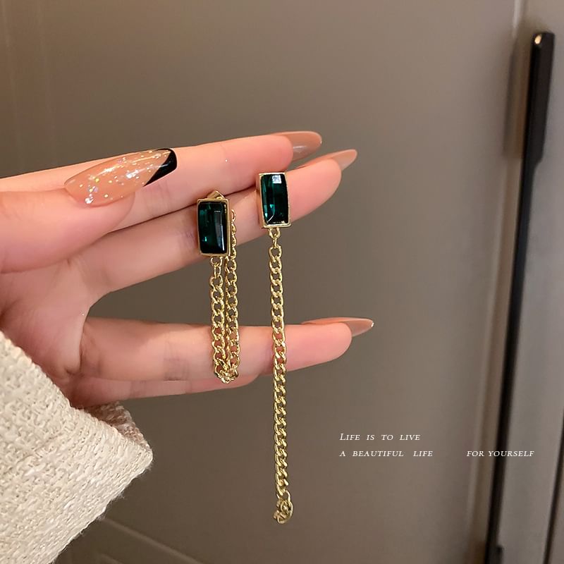 Dangle Rhinestone Chain (Various Earring Alloy Designs)