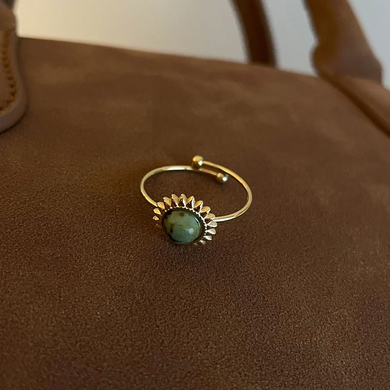 Open Alloy Ring (Various Faux Designs) Turquoise