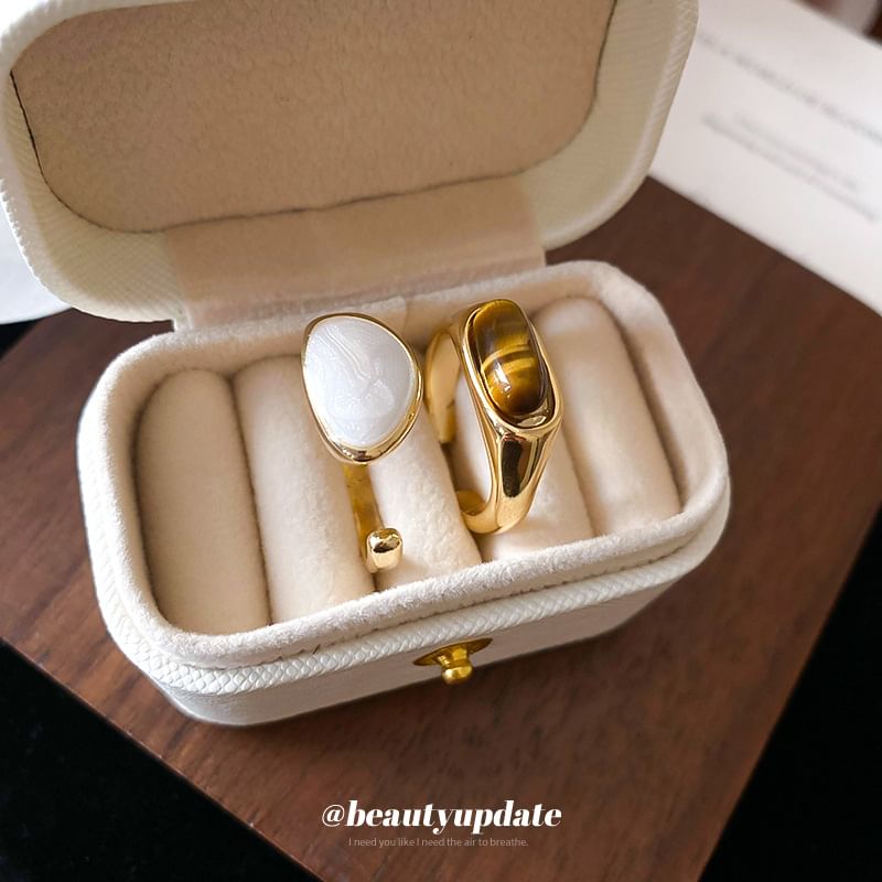 Alloy Faux Ring / Open Gemstone Glaze