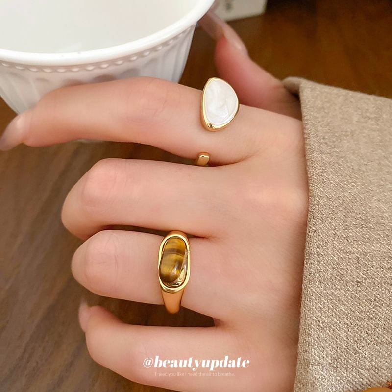 Alloy Faux Ring / Open Gemstone Glaze