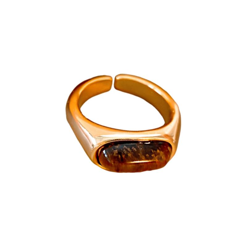Alloy Faux Ring / Open Gemstone Glaze