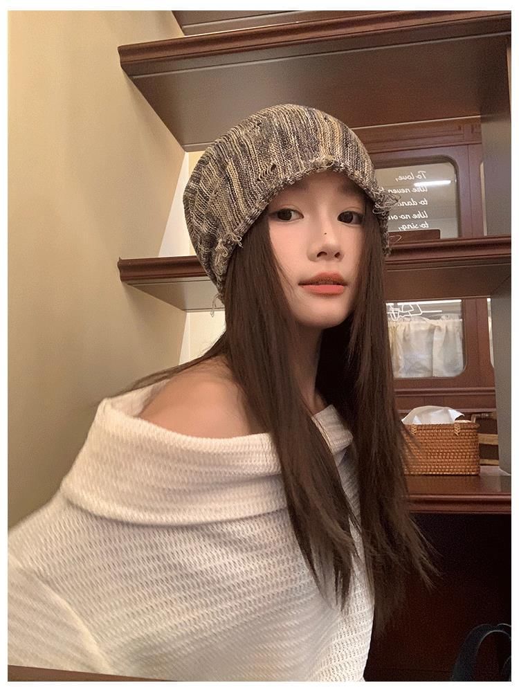 Frayed Distressed Beanie