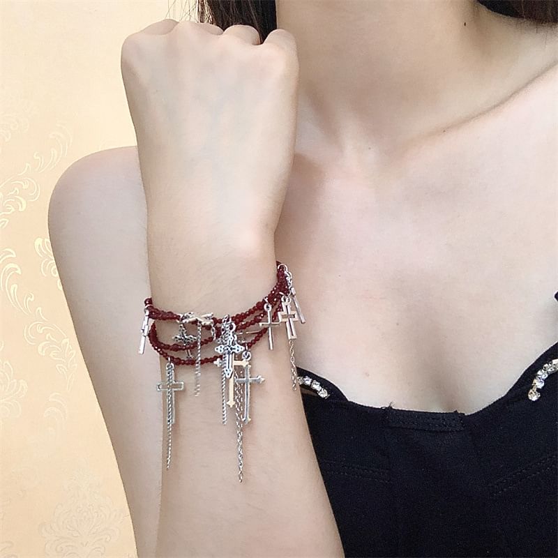 Cross Layered Necklace / Bracelet