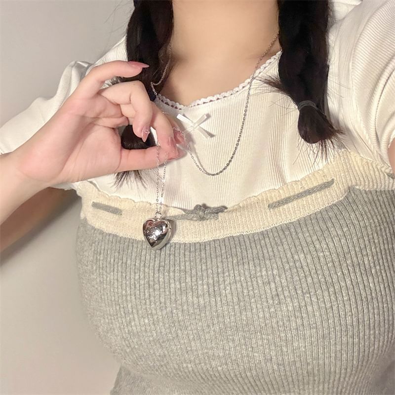 Necklace Metallic Heart