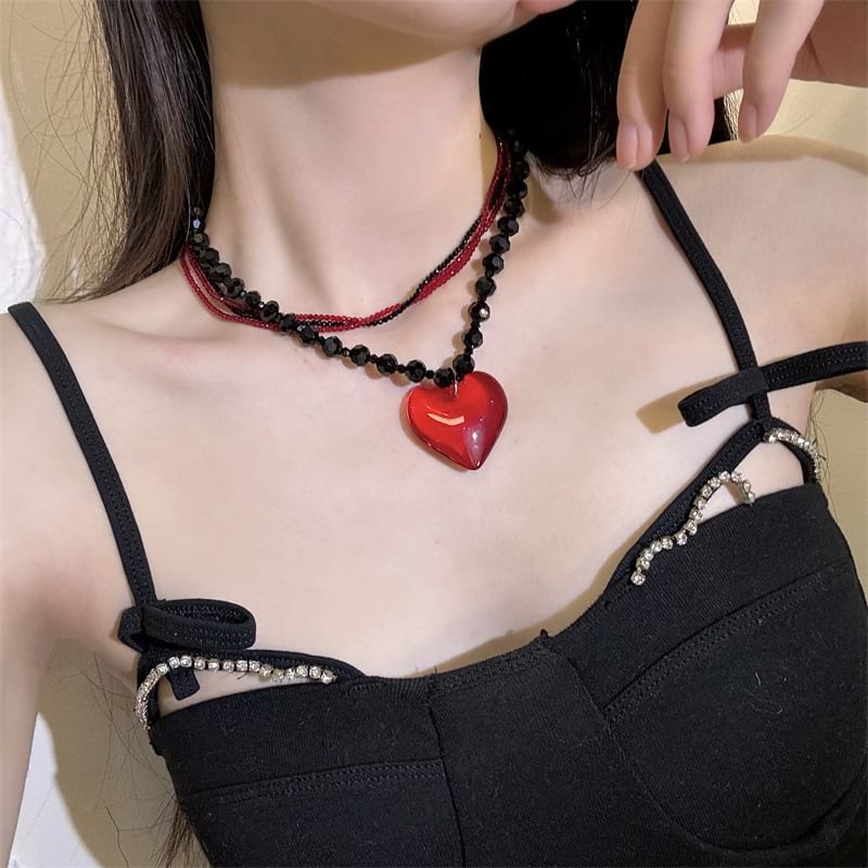 Necklace Layered Heart