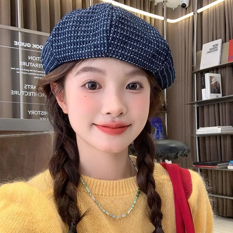 Beret / Newsboy Denim Cap