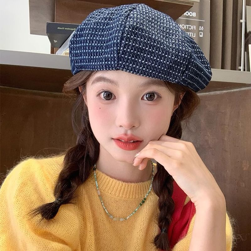 Beret / Newsboy Denim Cap