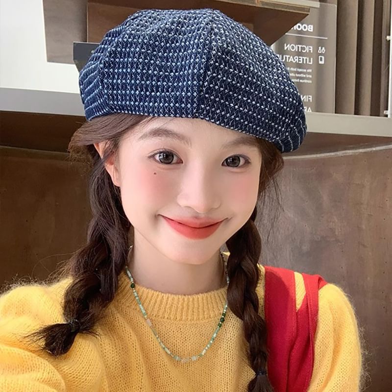 Beret / Newsboy Denim Cap