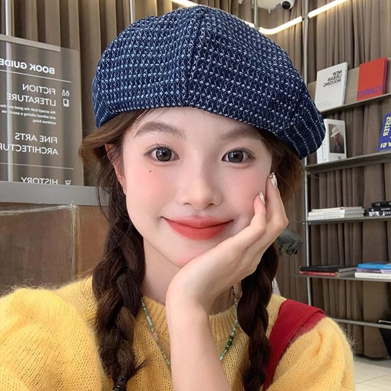 Beret / Newsboy Denim Cap
