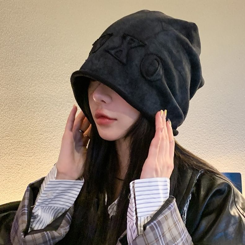 Applique Dye Tie Beanie Lettering