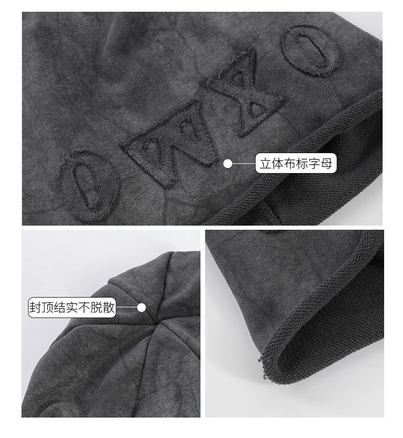 Applique Dye Tie Beanie Lettering