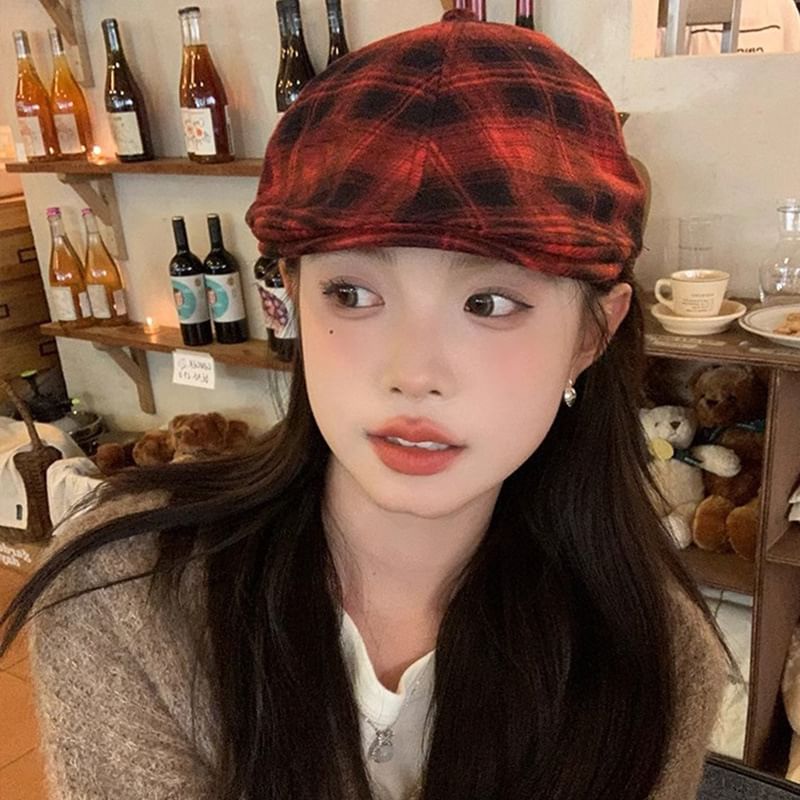 Cap Flat Plaid