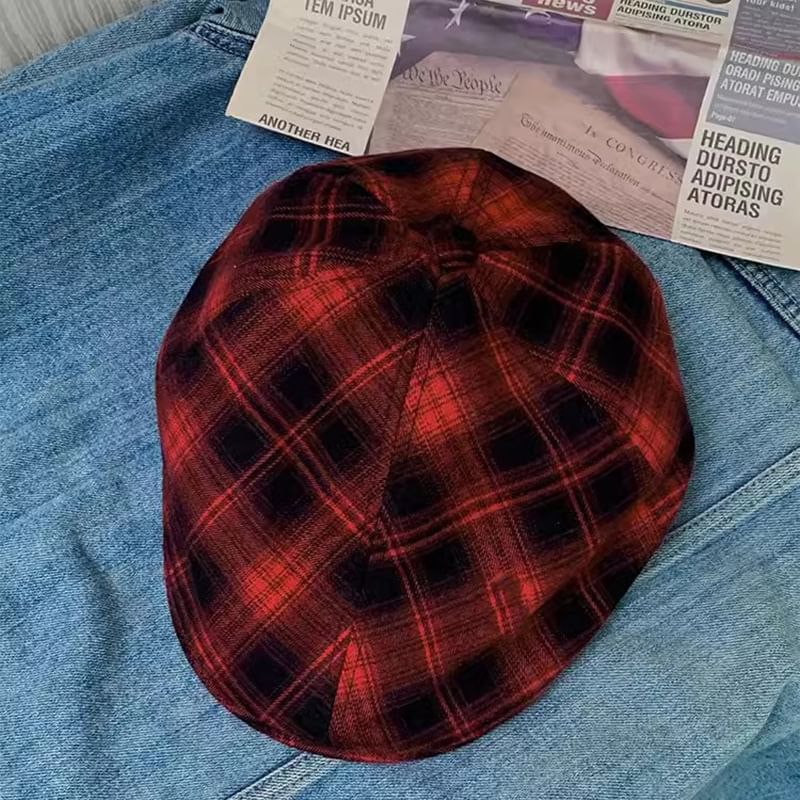 Cap Flat Plaid