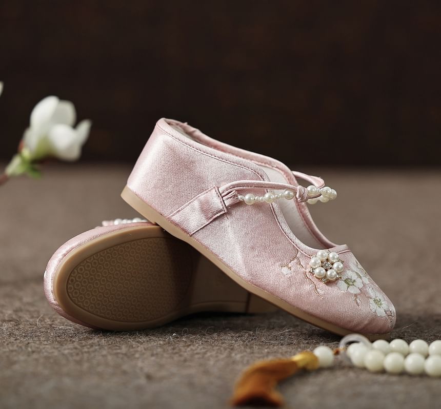 Beaded Mules Wedge-Heel