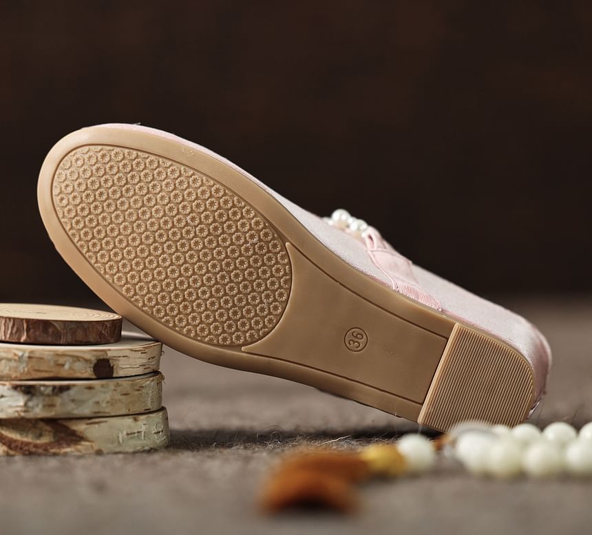 Beaded Mules Wedge-Heel