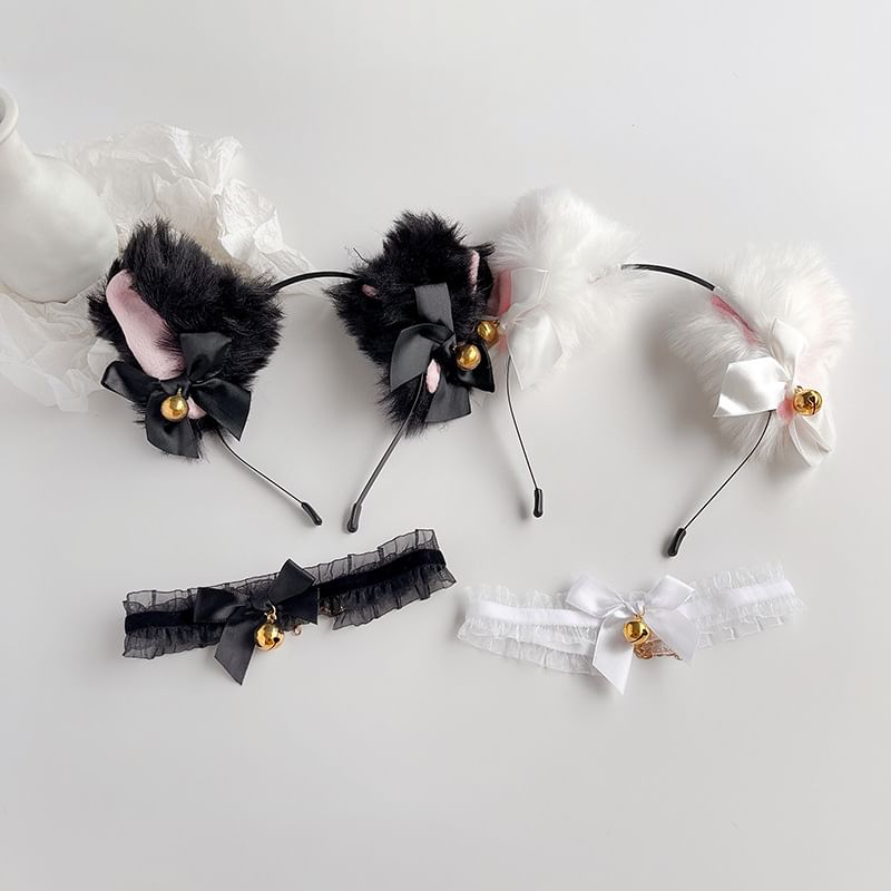 Halloween Cat Ear Chenille Party Headband