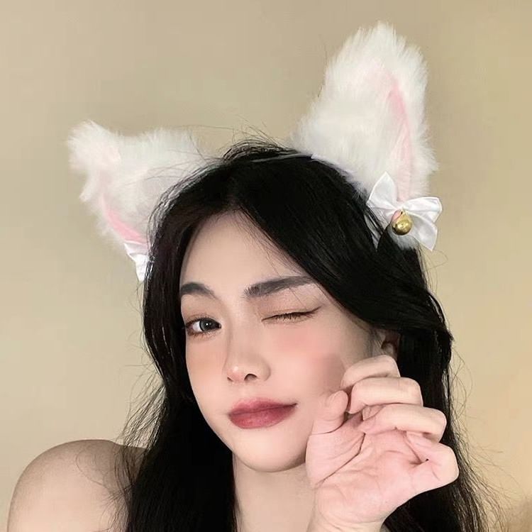 Halloween Cat Ear Chenille Party Headband