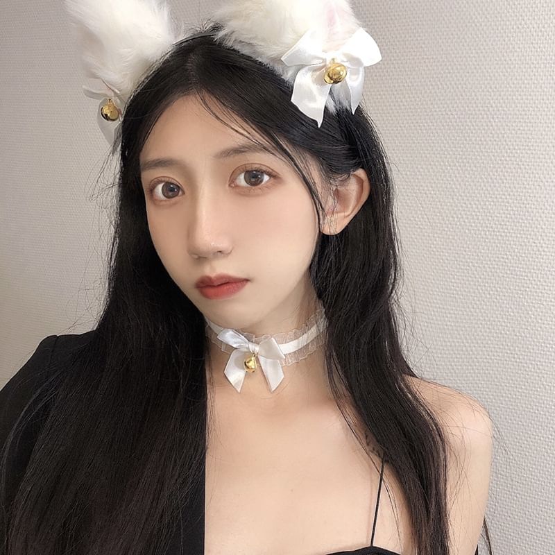 Halloween Cat Ear Chenille Party Headband