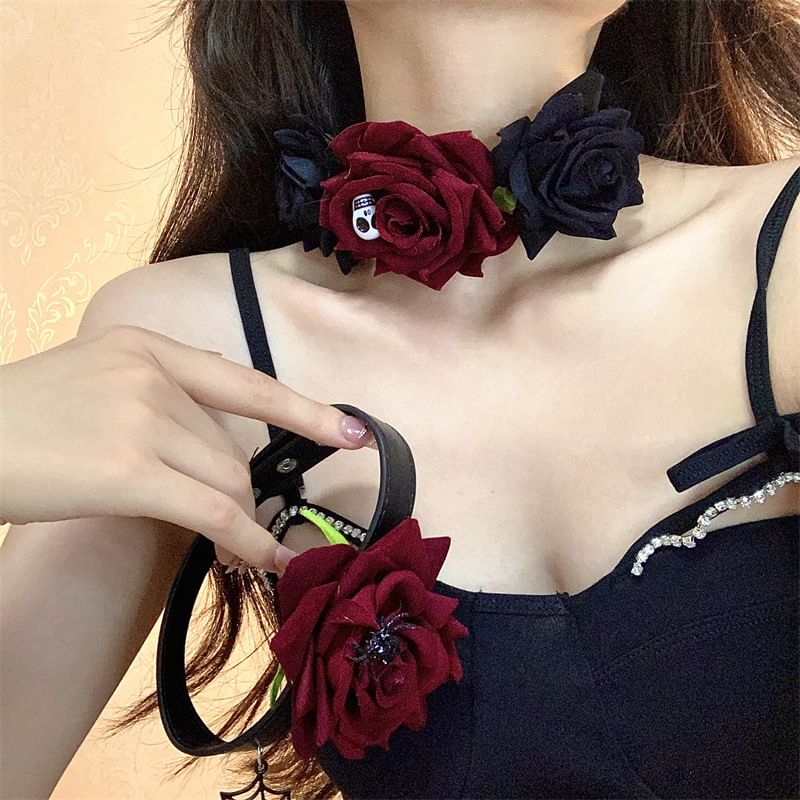Fabric Choker Halloween Designs) (Various Rose